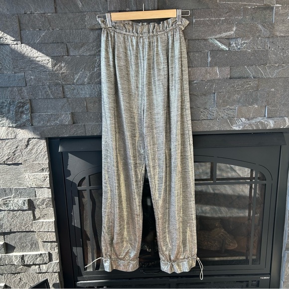 House of Harlow 1960 Pants - House of Harlow 1960 Tamar Metallic Gold Jogger
